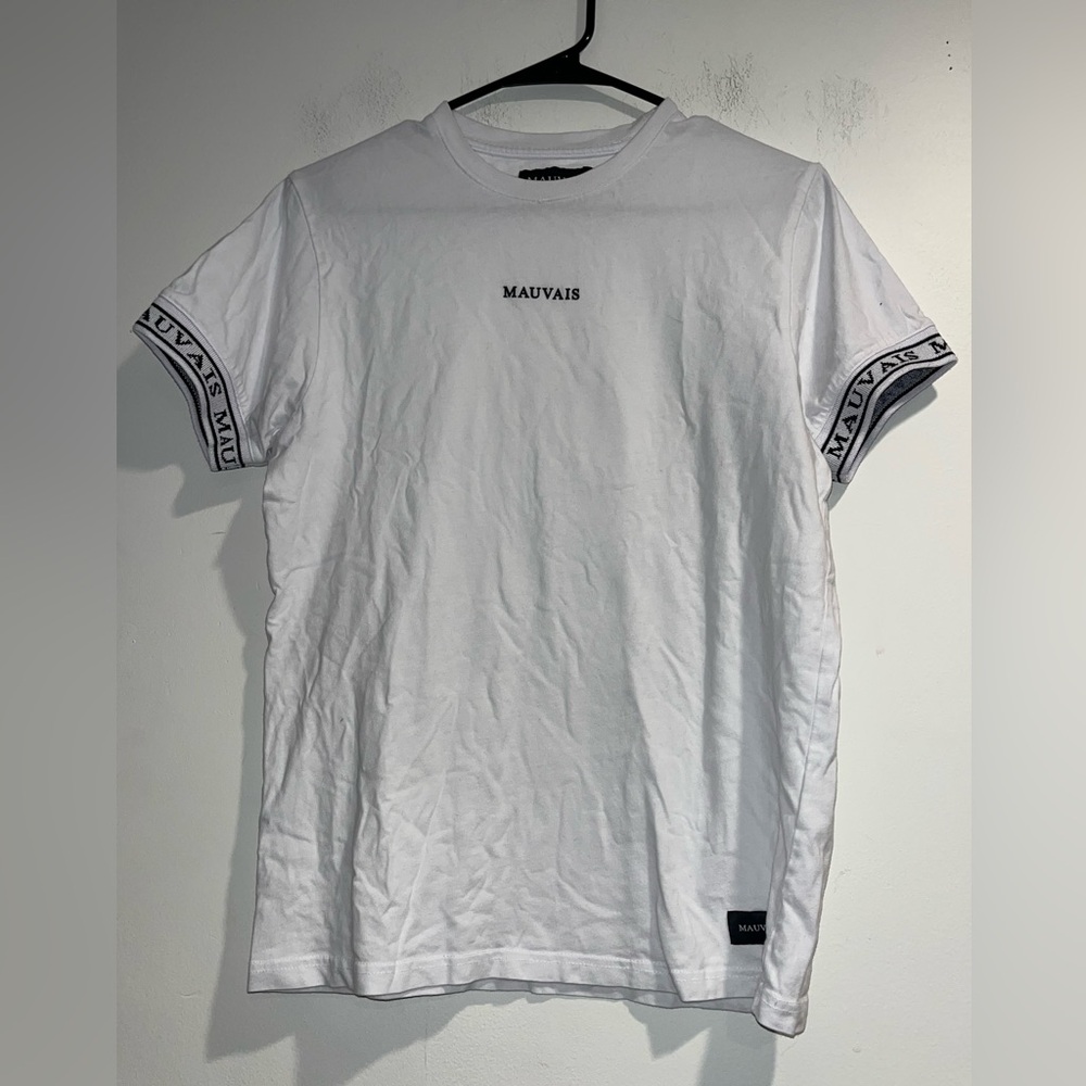 MAUVAIS Taped tee in White
